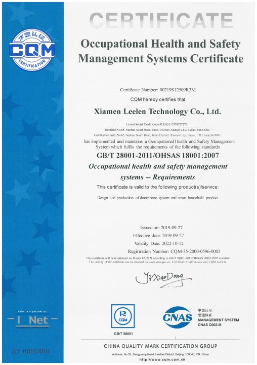  OHSAS 18001 Certificación